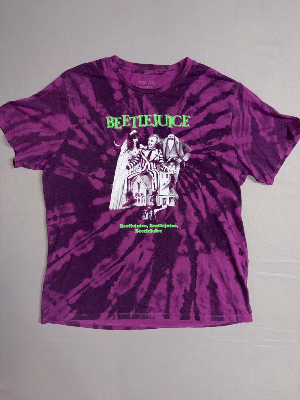 Beetlejuice Tie-Dye Short Sleeve Graphic Tee OPEN TO OFFERS